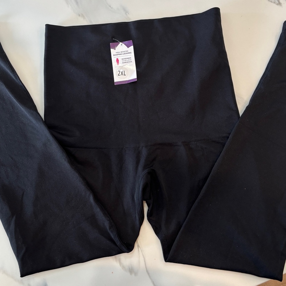 Plus Black High-Waist Full-Length Shapewear